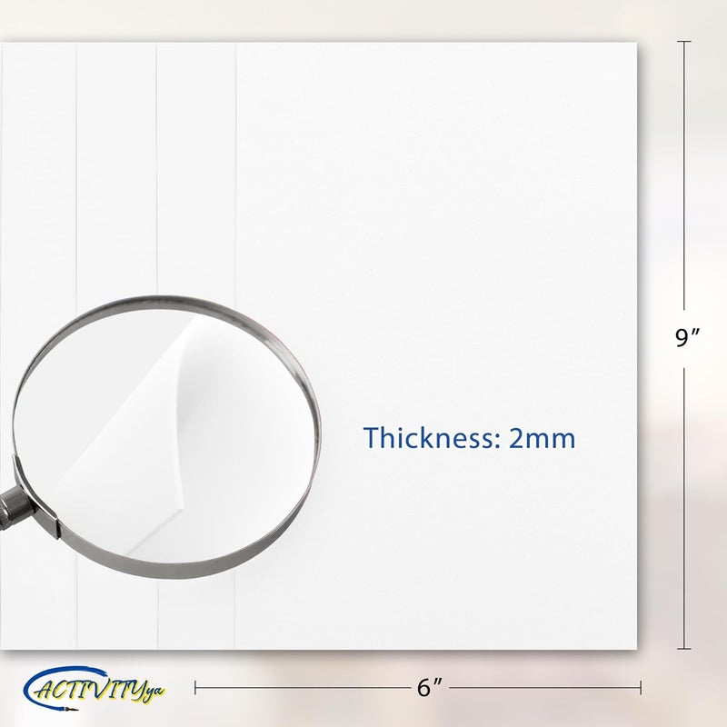 ACTIVITYYA White EVA Foam Sheets, 6 x 9 Inch, 2mm Thick – Foam Paper for DIY Arts and Crafts, School Projects, and More – 8 Pack - Image 2